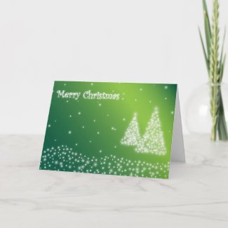 merry christmas green greeting card card
