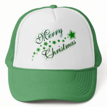 MERRY CHRISTMAS GREEN hats