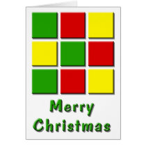 Merry Christmas Green Red Gold cards