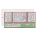 Merry Christmas Green Red Ornate Victorian Custom Picture Card