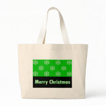 Merry Christmas Green Snow Flake bags