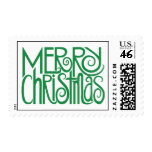 Merry Christmas green Stamp