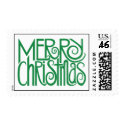 Merry Christmas Green Stamp