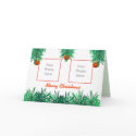 Merry Christmas Greens on White (photo frame) cards by xfinity7 Merry Christmas Greens on White (photo frame) cards