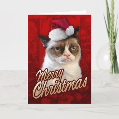 Merry Christmas Grumpy Cat Greeting Cards