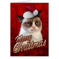 Merry Christmas Grumpy Cat Greeting Cards
