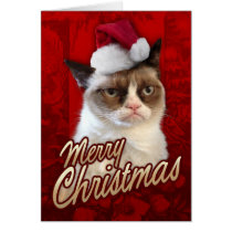 Merry Christmas Grumpy Cat Greeting Cards at Zazzle