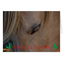 Merry Christmas Happy Holidays Christmas horse Cards