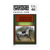 Merry Christmas Happy Holidays wishes Xmas Postage Stamp