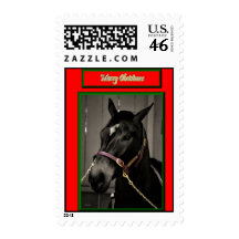 Merry Christmas Happy Holidays wishes Xmas Stamp