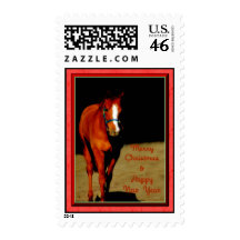 Merry Christmas Happy Holidays wishes Xmas Stamp