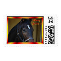 Merry Christmas Happy Holidays wishes Xmas Stamps