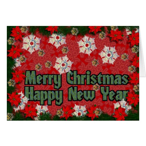 Merry Christmas Happy New Year Card | Zazzle