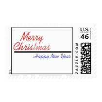 Merry Christmas Happy New Year postage