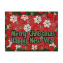 Merry Christmas Happy New Year postcards