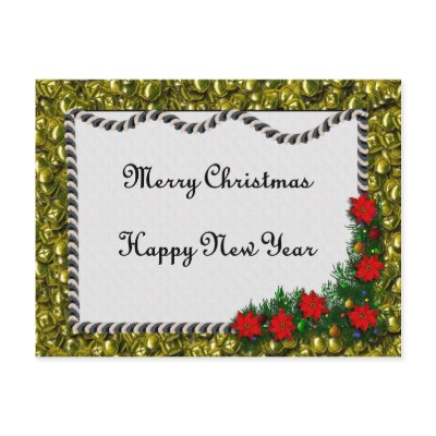 Merry Christmas Happy New Year postcards