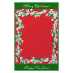 Merry Christmas Happy New Year stationary Custom Stationery
