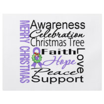 Merry Christmas Hodgkins Lymphoma Ribbon Collage Custom Flyer