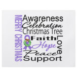 Merry Christmas Hodgkins Lymphoma Ribbon Collage flyers