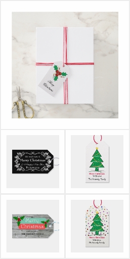 Merry Christmas Holiday Gift Tags