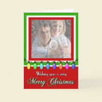 Merry Christmas Holiday Lights Photo Card