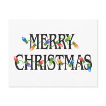 Merry Christmas Holiday Lights Post Card