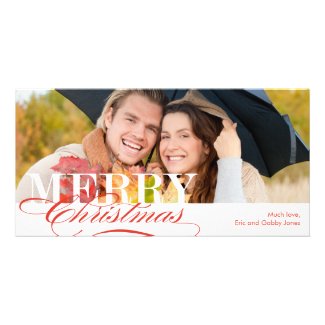 Merry Christmas Holiday Photo Card Customized Photo Card