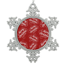 Merry Christmas Holiday Red Seasonal Design Ornaments