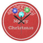 Merry Christmas Holiday Wall Clock