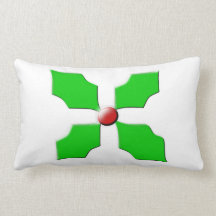 Merry Christmas Holly Pillow