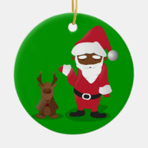 Merry Christmas Homeboys: Black Santa & Blingin' Christmas Ornaments