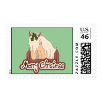 Merry Christmas Horse Postage Stamps