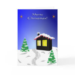 Merry Christmas House Snow Scene Merry Christmas House Snow Scene