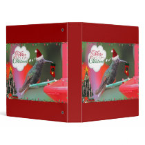 Merry Christmas Hummingbird Vinyl Binders