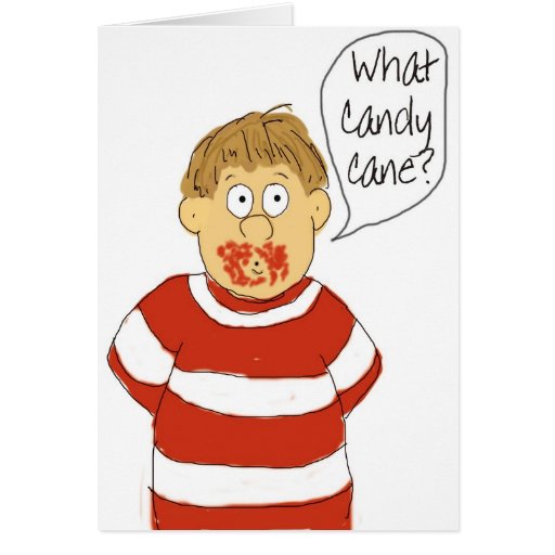 Merry Christmas Humor Funny Candy Cane Card Zazzle
