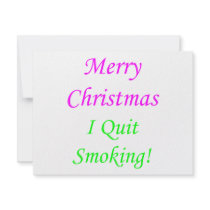Merry Christmas I Quit Smoking! 2 invitations
