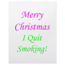 Merry Christmas I Quit Smoking! 2 Customized Letterhead