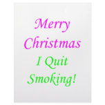 Merry Christmas I Quit Smoking! 2 Customized Letterhead