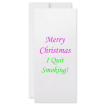 Merry Christmas I Quit Smoking! 2 rack cards