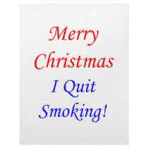 Merry Christmas I Quit Smoking! Personalized Letterhead