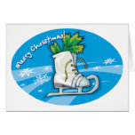 Merry Christmas Ice Skates Card