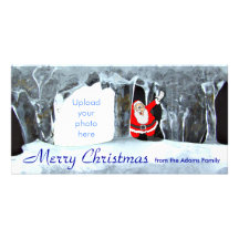 Merry Christmas Icicles Custom Photo Card