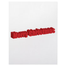 Merry Christmas in 3D letterhead