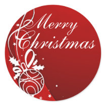 MERRY CHRISTMAS in RED by SHARON SHARPE stickers