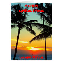 MERRY CHRISTMAS  "ISLAND STYLE"  HAWAII CARDS