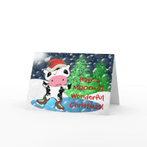 Merry Christmas Kawaii Cow - Customized cards by samack Merry Christmas Kawaii Cow - Customized cards