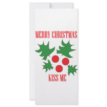 MERRY CHRISTMAS KISS ME rack cards by Cheryldesigns MERRY CHRISTMAS KISS ME rack cards
