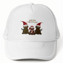 Merry Christmas Kitty Cap hats