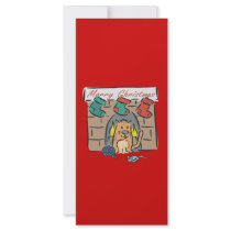 Merry Christmas Kitty Stockings rack cards by tshirtdart Merry Christmas Kitty Stockings rack cards