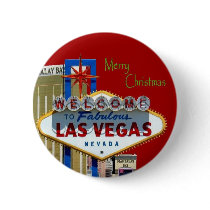 Merry Christmas Las Vegas Magnet buttons